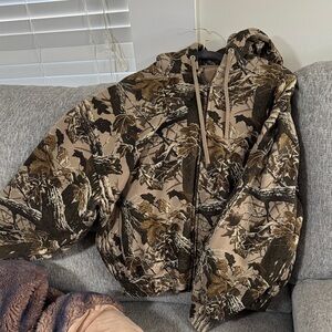 SKIMS Tan and Brown Camouflage Jacket